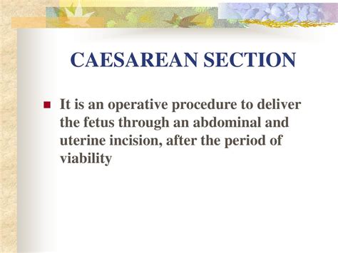 Caesarean Section Ppt Download