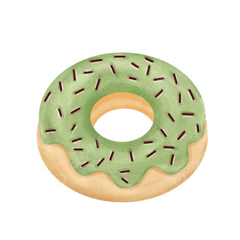 Illustration Of Green Tea Donut Donuts Green Tea Yummy Png