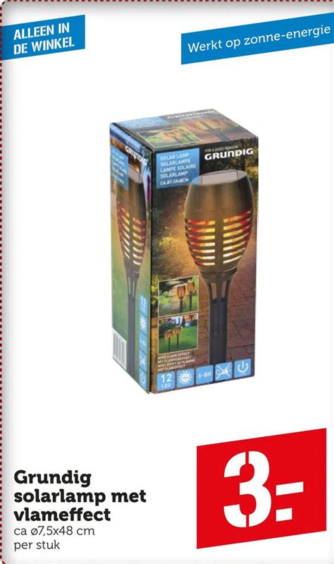 Grundig Solarlamp Met Vlameffect Aanbieding Bij Coop