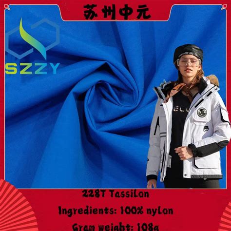 228t Taslon Waterproof Fabric For Down Jacket Windbreaker And Hat