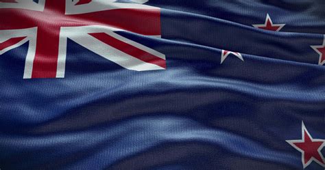 New Zealand Country Flag Waving Background K Backdrop Animation