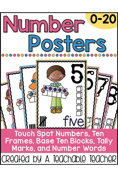 Number Posters 0 20 A Teachable Teacher