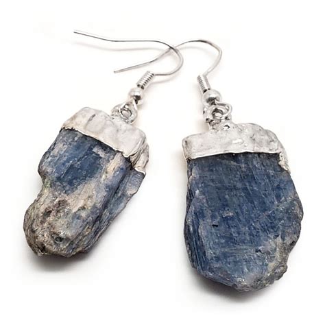 Kyanite Crystal Earrings The Fossil Cartel