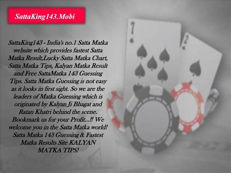 PPT - Get Fastest Satta Matka Result at SattaKing143 PowerPoint