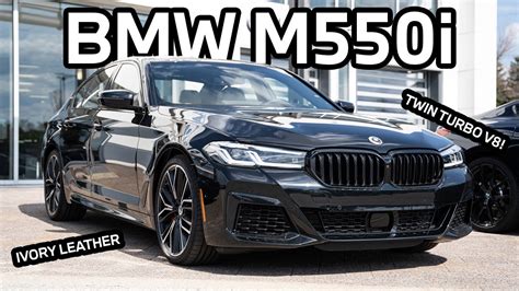 BMW M550i Walk Around Black Sapphire Metallic On Ivory YouTube