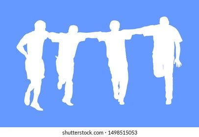 Greek Evzone Dancing Vector Silhouette Isolated Stock Vector Royalty