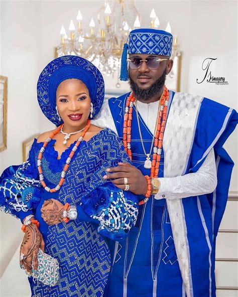 African Traditional Wedding Asooke Attire For Couples African