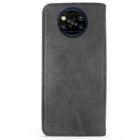 Capa Xiaomi Poco X3 Pro Flip Efeito Pele Preto Copertini