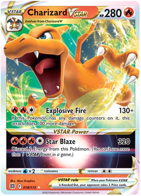 Charizard Vstar Brilliant Stars Pokemon Card