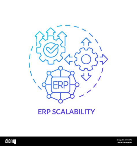 2d Gradient Erp Scalability Line Icon Concept Stock Vector Image And Art Alamy