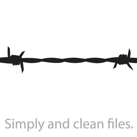 Barbed Or Barb Wire Cut Files For Cricut Clip Art Silhouette Eps Svg Pdf Png Dxf Jpeg