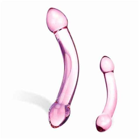 Buy The Glas Double Trouble Purple Glass Dildo At Cloud Climax