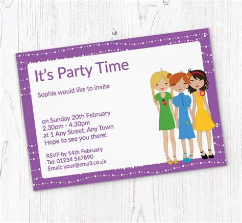 Best Friends Party Invitations | Personalise Online Plus Free Envelopes ...