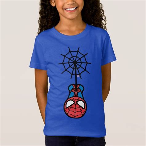 Kawaii Spider Man Hanging Upside Down T Shirt Zazzle In Kawaii