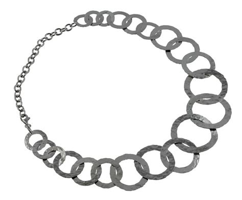 Arfasatti Sterling Silver Necklace Circles Hand Made In Italy