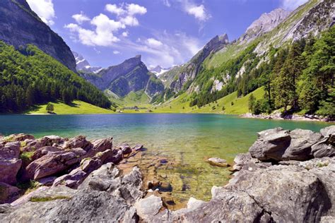 Beautiful Mountain Lake In Switzerland Swiss Alpine Wealth Management