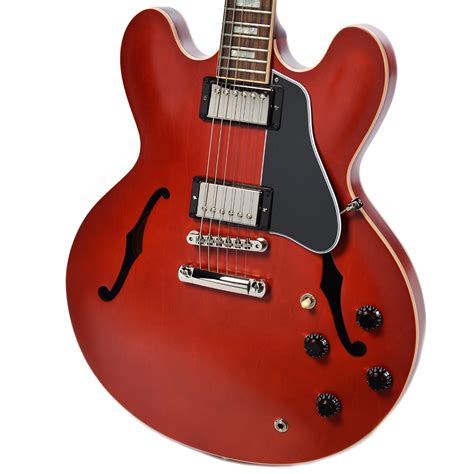 Guitare électrique Hollow Body Gibson Gibson Es 335 Satin Ltd Wine Red Rouge Star S Music