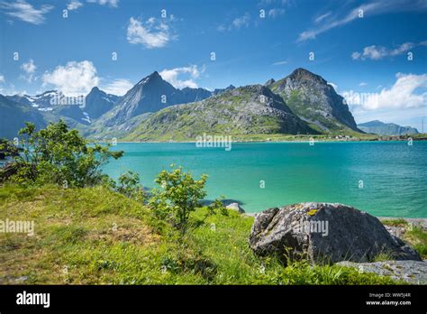 Summer in Lofoten Islands in Norway Stock Photo - Alamy