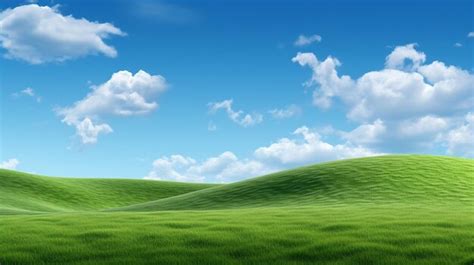 Premium Photo Free Photo Green Grass Hill And Blue Sky