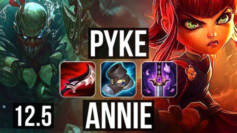 PYKE Vs ANNIE MID Quadra 2 1M Mastery 1000 Games Dominating