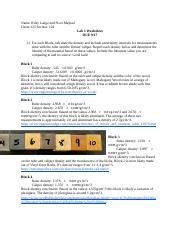 Calculating Density And Identifying Materials Lab Worksheet Course