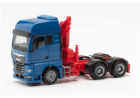 Man Tgx Gx X Zugmaschine Mit Ladekran Blau