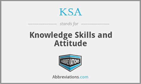 Ksa Knowledge Skills And Attitude