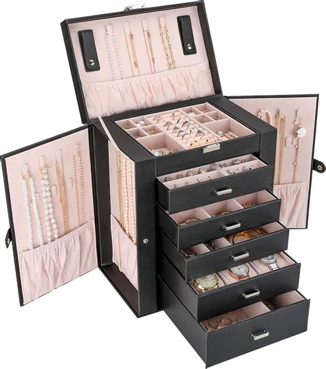 Procase Large Jewelry Organizer Box For Women Girls Layers Storage