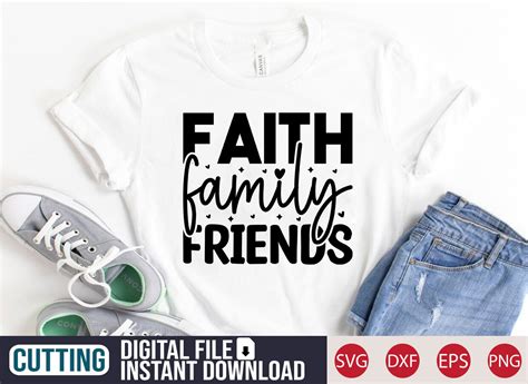 Faith Family Friends SVG Craft Graphic by Tshirt_Bundle · Creative Fabrica