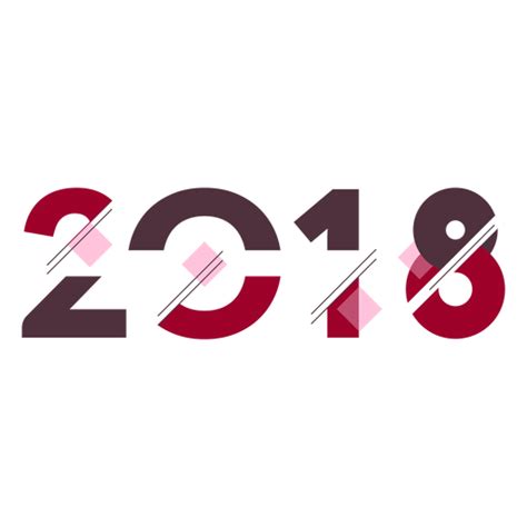 Diseño Png Y Svg De 2018 Año Elegante Para Camisetas