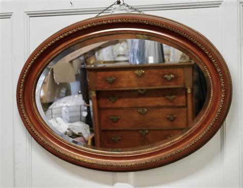 Antiques Atlas A Large Edwardian Oval Wall Mirror