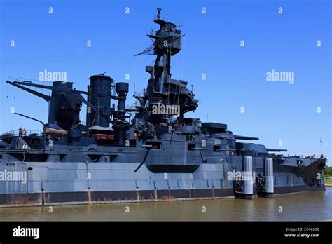 Battleship Texas At The San Jacinto Monumenthoustontexasusa Stock