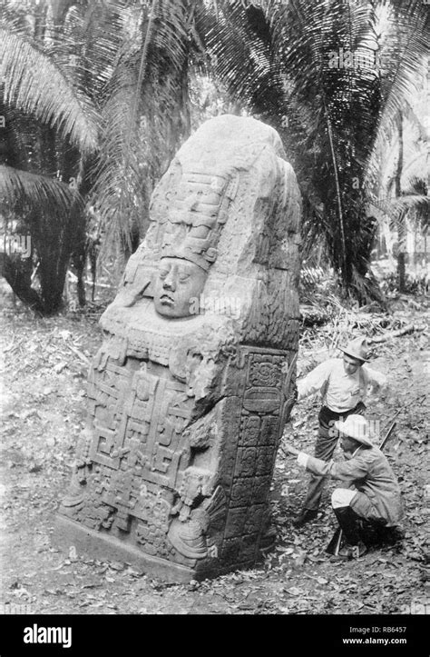 Fotografía de una estela de Quiriguá Guatemala Estela de la Reina de