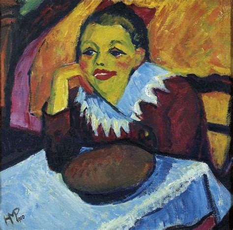 Solve Red Girl At A Table 1910 Hermann Max Pechstein German Artist