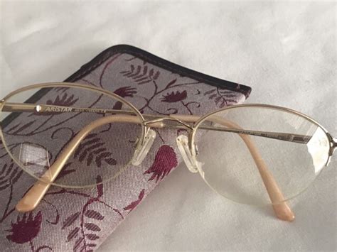 Aristar Eyeglass Frames 6822 Gold Metal Half Rim Oval 50 18 135 For Sale Online Ebay