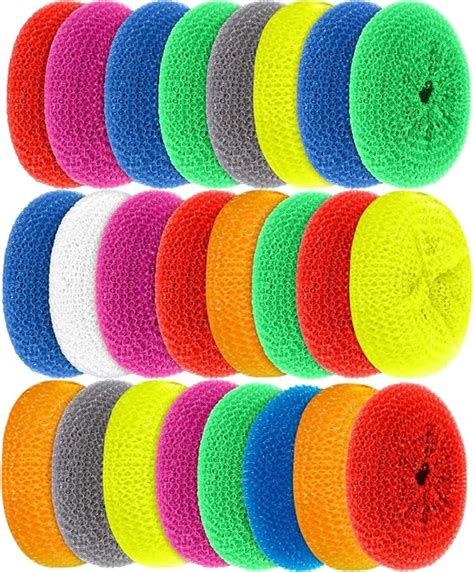 Pack Scouring Pads Round Dish Pads Plastic Non Scratch Dish Scrubbers