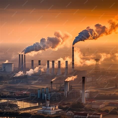 premium ai image environmental pollution caused  smoke emissions