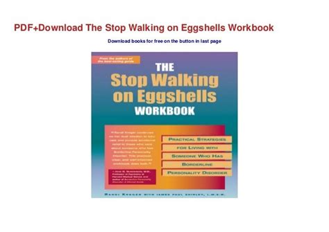 PDF+Download The Stop Walking on Eggshells Workbook