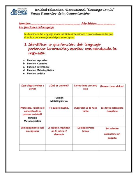 Ficha Interactiva De La Comunicaci 243 N Para Tercero Puedes Hacer Los