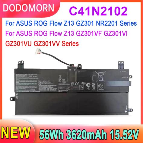 DODOMORN Bater A De Ordenador Port Til C41N2102 Para ASUS ROG Flow Z13