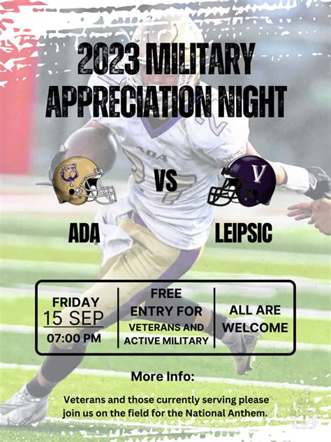 Military Appreciation Night At AHS Football Home Game September 15