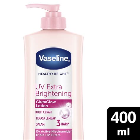 Jual Vaseline Lotion Healthy Bright UV Extra Brightening 400ml Shopee