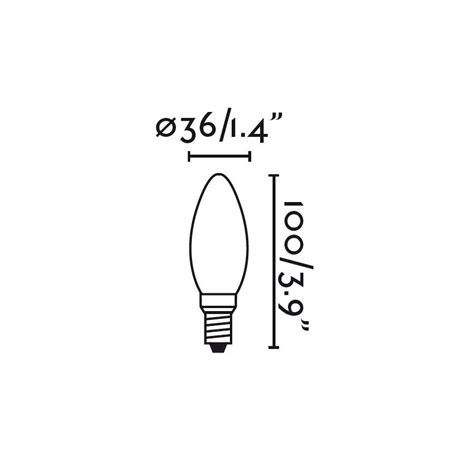 BOMBILLA VELA FILAMENTO LED ÁMBAR E14 2W 2200K de Faro Barcelona