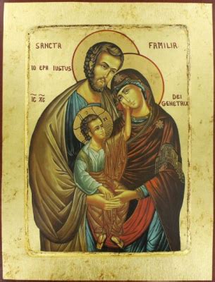 Icona Stampa Sacra Famiglia Su Legno Paolinestore It