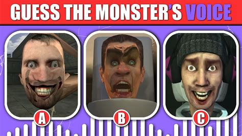 Skibidi Toilet Guess The Monsters Voice 2 Youtube