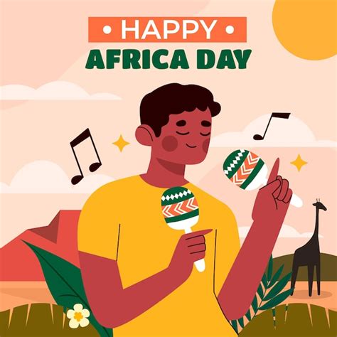 Premium Vector Flat Africa Day Illustration