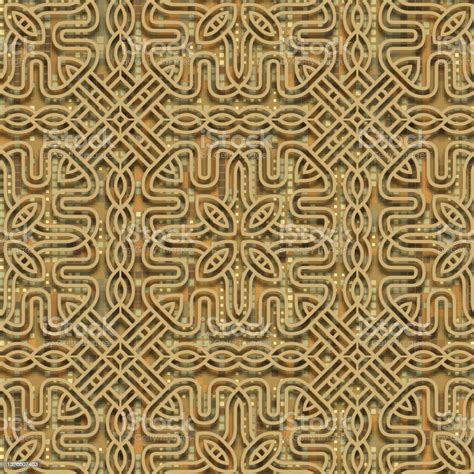 3d Lines Seamless Pattern Vector Ornamental Textured Background Grunge