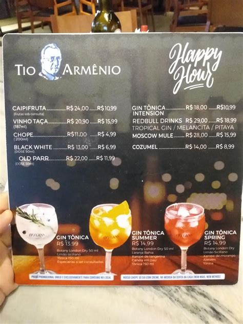 Menu Em Tio Arm Nio Restaurante Recife R Padre Carapuceiro