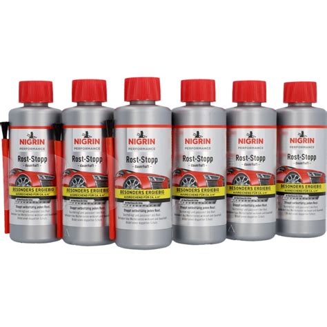 NIGRIN Rost Stopp mit Pinsel 6x 200ml FISCHER Fahrradshop Österreich