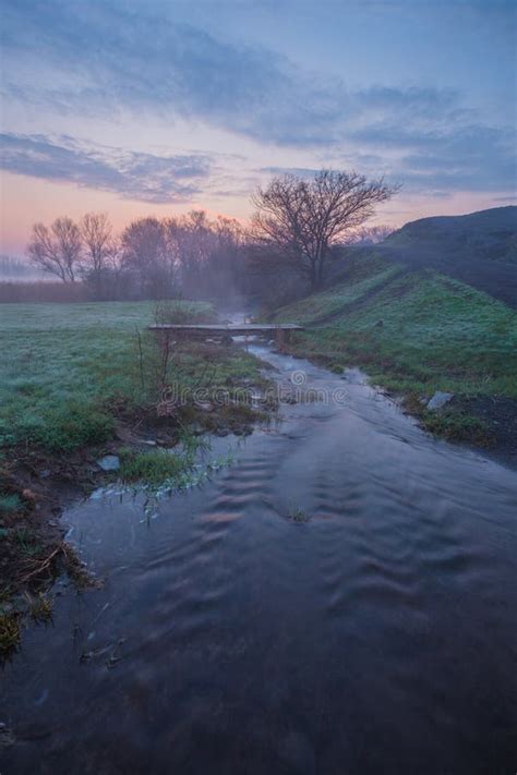 Misty Morning On The River Stock Photo Image Of Horizon 38446676